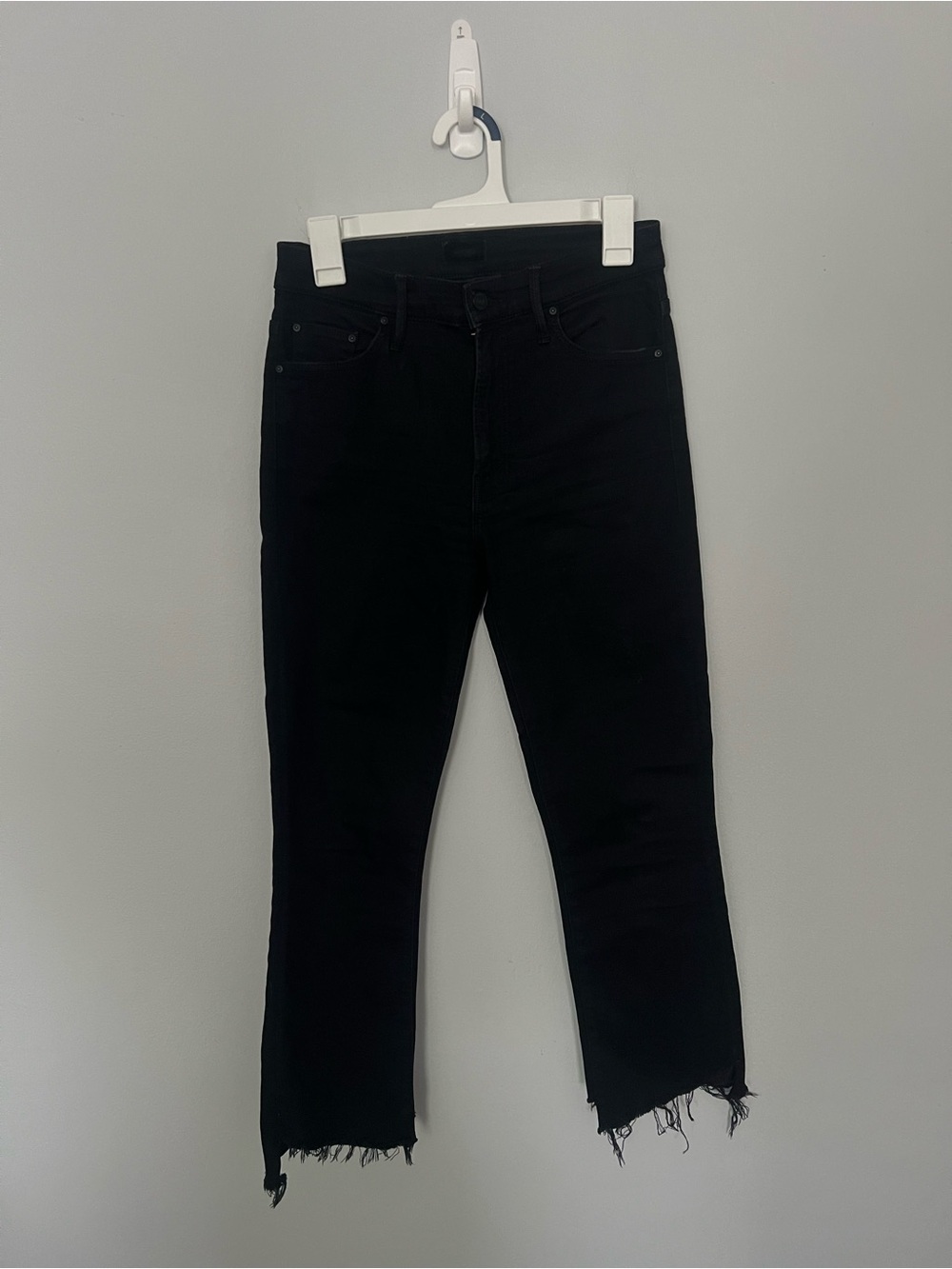 Mother Jeans The Insider Crop Two Step Fray Not Guilty (Black) | Women's Size 29 - Picture 2 of 9